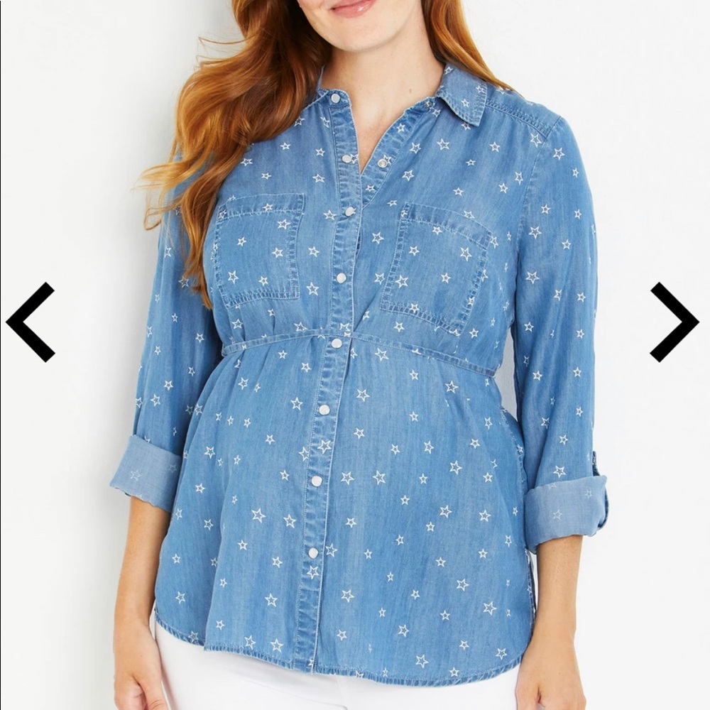 NWT Button Front Maternity Blouse